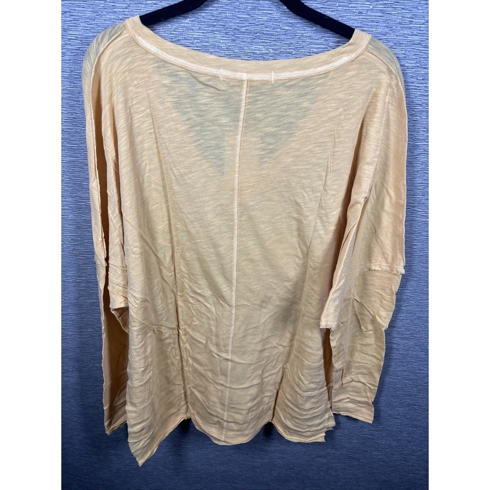 NEW Free People Women's On My Mind V-Neck Long Sleeve Shirt Camel/Yellow Size S - Picture 9 of 12